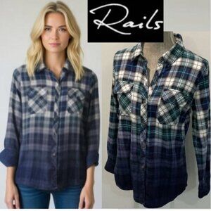 Rails Plaid Long Sleeve button down shirt Size xsmall